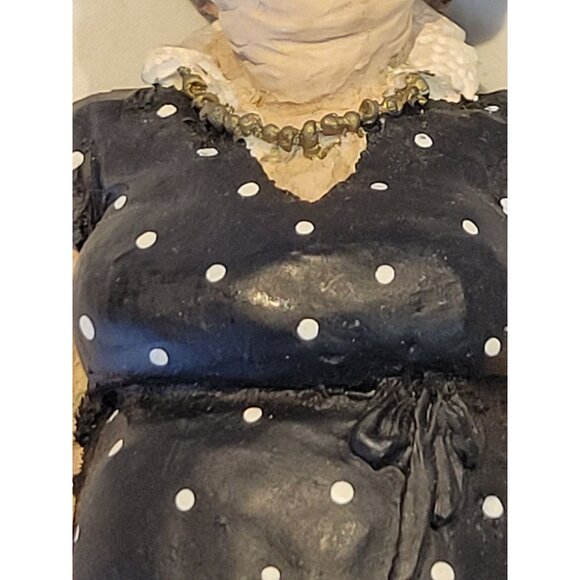 Hanford Ltd "Charlotte Dear" Crunkleton Resin Figurin Polka Dot Dress Vtg 1991 - Picture 10 of 11